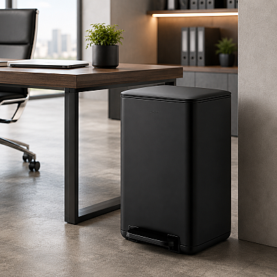 Smart Slim Pedallı Çöp Kovası Siyah 12 Lt (1003 12S) - Smart
