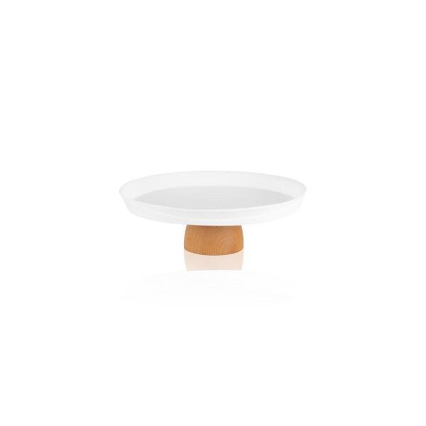 The Mia Limoges Ahşap Ayaklı Tabak Beyaz 22x6 Cm (SNM0284) - 2