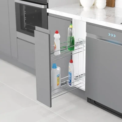 Starax 2214 Yandan Teleskopik Raylı Şişelik Krom Modül 25cm (S-2214-C) - 1