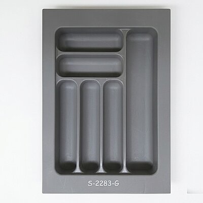 Starax 35 Cm Gri Plastik Kaşıklık 6 Gözlü 34x49 Cm (S-2283-GP) - Starax