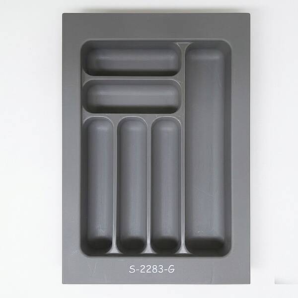 Starax 35 Cm Gri Plastik Kaşıklık 6 Gözlü 34x49 Cm (S-2283-GP) - 1