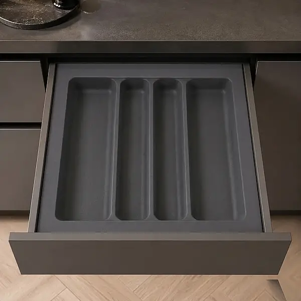 Starax 54x49 Gri Plastik Kepçelik 4 Gözlü Modül 60cm (S-2687-GP) - 2
