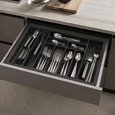 Starax 90 Cm Gri Plastik Kaşıklık 13 Gözlü 84x49 Cm (S-2290-GP) - 1