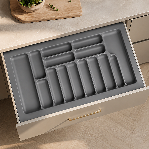 Starax 100 Cm Gri Plastik Kaşıklık 14 Gözlü 94x49 Cm (S-2293-GP) - 1