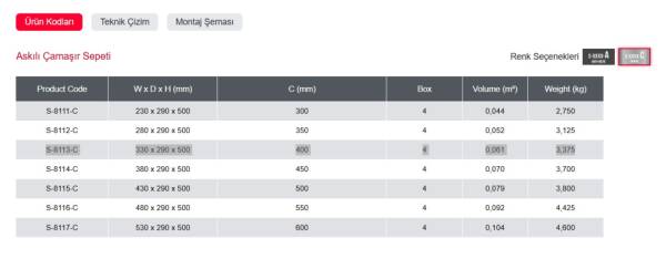 Starax Askılı Çamaşır Sepeti Krom Modül 40cm (S-8113-C) - 3