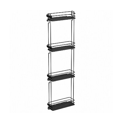 Starax 20cm Çift Açılım Gizli Raylı 4 Sepetli Ahşap Tabanlı Şişelik Sağ (S-2928-A) - Starax (1)