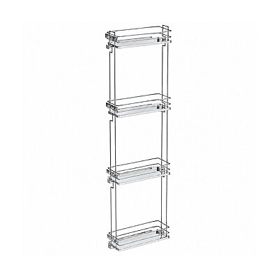 Starax Çift Açılım Gizli Raylı 4 Sepetli Ahşap Tabanlı Sağ Şişelik Frenli Krom 20cm (S-2928-C) - Starax (1)