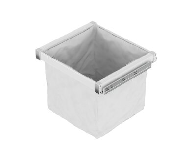 Starax Gizli Raylı Kumaş Çamaşır Sepeti Beyaz Modül 60cm (S-6791-W) - 1