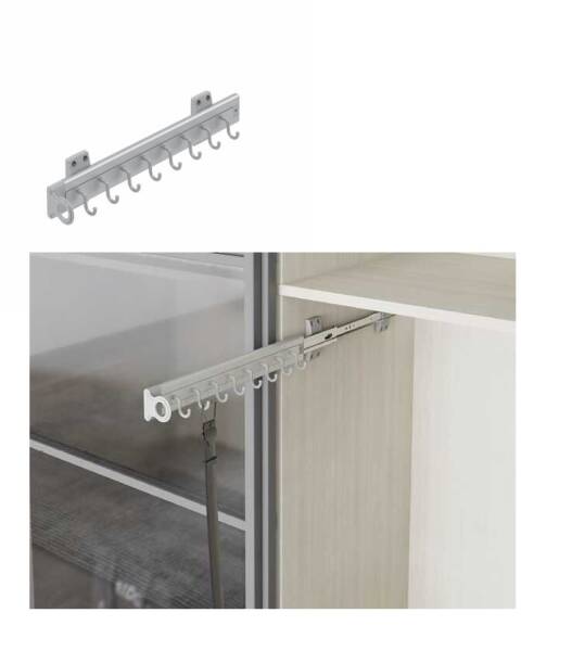 Starax Raylı Alüminyum Kemerlik SAĞ Gri (S-6543-G) - 1