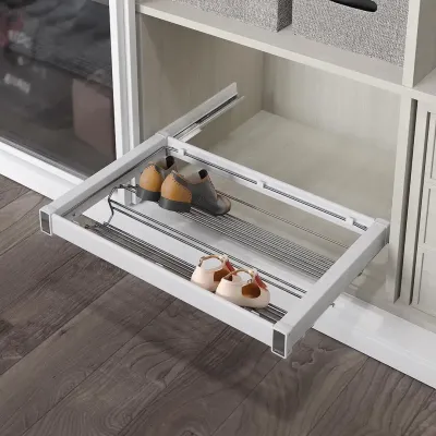 Starax 70cm Gizli Raylı Alüminyum Ayakkabılık (S-6719-W) - 1