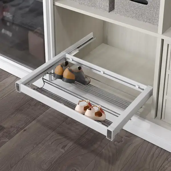 Starax 70cm Gizli Raylı Alüminyum Ayakkabılık (S-6719-W) - 1