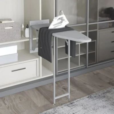 Starax Ayak Destekli Dolap içi Ütü Masası Gri Modül 20cm (S-6611-G) - 1