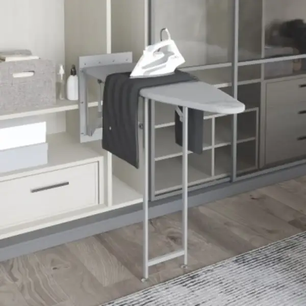 Starax Ayak Destekli Dolap içi Ütü Masası Gri Modül 20cm (S-6611-G) - 1