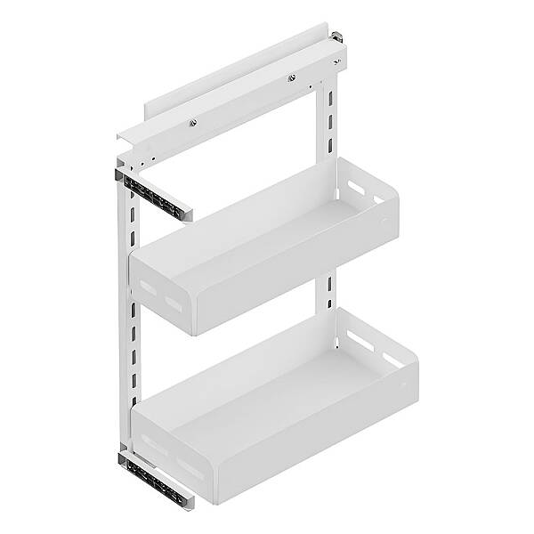 Starax 25 Cm Beyaz Renk Yandan Gizli Raylı Ünite (90 Derece) (S-2203-UB-W) - 2