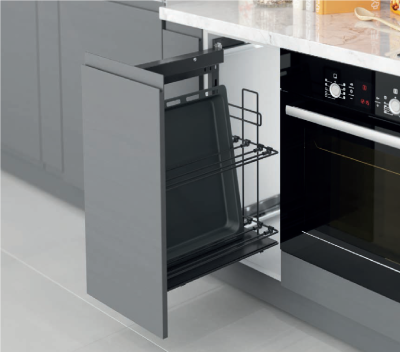 Starax Yandan Gizli Raylı Sol Tepsilik Frenli Antrasit Modül 30cm (S-2894-A) - Starax