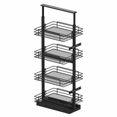 Starax 185-200 40 cm Gizli Rayli Frenli Kiler-Antrasit(S-1927-A) - Starax