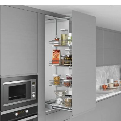 Starax 185-200 40 cm Gizli Rayli Frenli Kiler-Krom(S-1927-C) - Starax