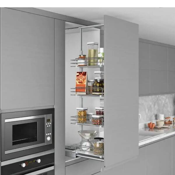 Starax 185-200 40 cm Gizli Rayli Frenli Kiler-Krom(S-1927-C) - 1