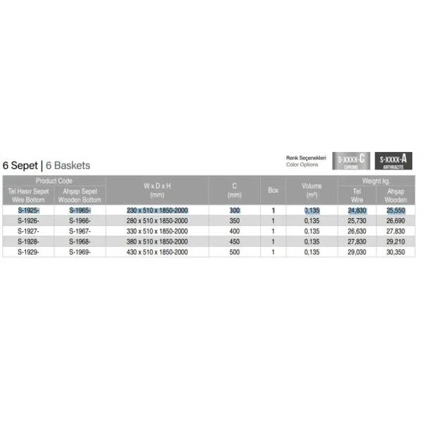 Starax 185-200 40 cm Gizli Rayli Frenli Kiler-Krom(S-1927-C) - 3