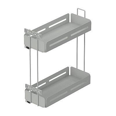 Starax 20 Cm Unique Box Gizli Raylı Deterjanlık Çift Açılım Sol (S-2441-UB-W) - 2