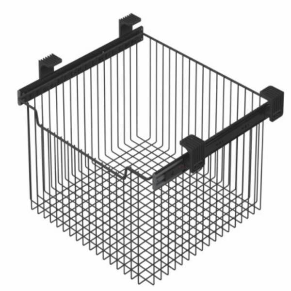 Starax 40cm Teleskopik Raylı Çok Amaçlı Sepet (Büyük Boy) Antrasit (S-6361-A) - 2