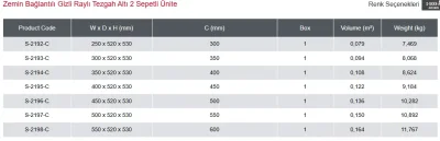 Starax 40cm Zemin Bağlantılı Tezgah Altı 2 Sepetli Ünite Krom Renk (S-2194-C) - 3