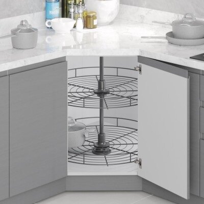 Starax 4/4 Klasik Döner Sepet Takımı Antrasit 74cm (S-3034-A) - Starax