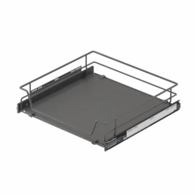 Starax 45cm Ahşap Tablalı Bağımsız Teleskopik Raylı Çekmece Antrasit Renk (S-2309-A) - 2