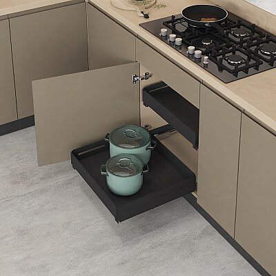 Starax 50 cm Unique Box Bağımsız Çift Açılım Gizli Raylı Çekmece (S-2334-UB-A) - Starax
