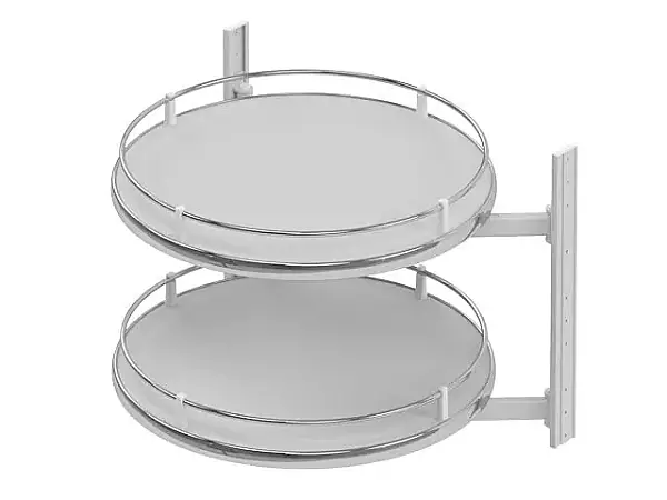 Starax 60 Cm Ahşap Tablalı Mini Döner Sepet Takımı (S-5110-C) - 2