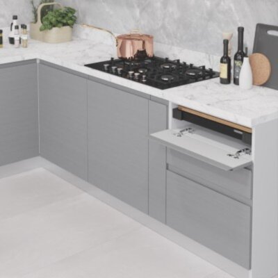 Starax 60cm Çekmece İçi Fonksiyonel Kesme Tablası Beyaz Renk (S-2156-W) - 2