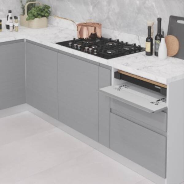 Starax 60cm Çekmece İçi Fonksiyonel Kesme Tablası Beyaz Renk (S-2156-W) - 2