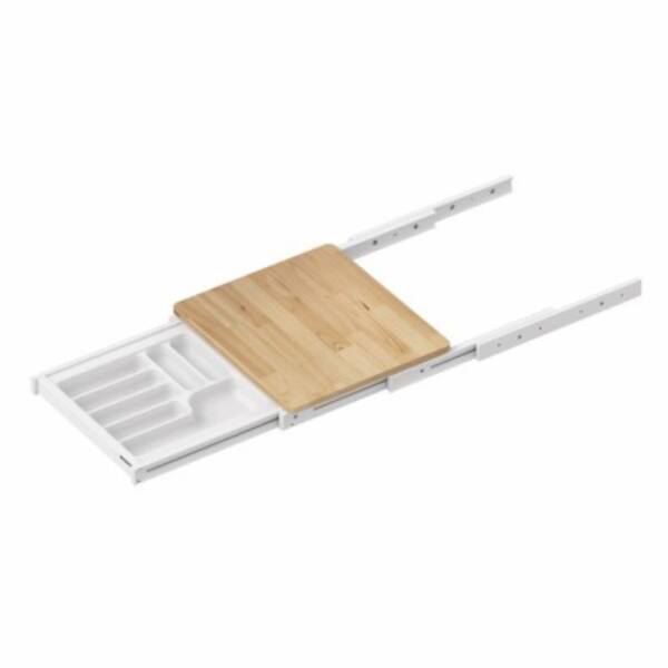 Starax 60cm Çekmece İçi Fonksiyonel Kesme Tablası Beyaz Renk (S-2156-W) - 3