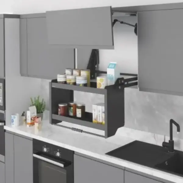Starax 70cm Kaymaz Yüzeyli Raf Asansörü Antrasit Renk (S-5194-A) - 1