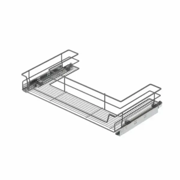 Starax 90cm Bağımsız Eviye Altı Çift Açılım Gizli Raylı Çekmece Antrasit Renk (S-2352-A) - 2