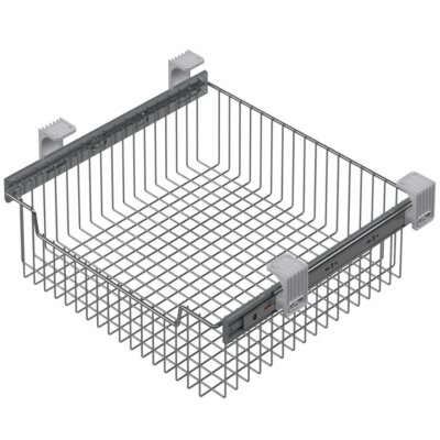 Starax 90cm Teleskopik Raylı Çok Amaçlı Sepet (Orta Boy) Krom Renk (S-6358-C) - 2