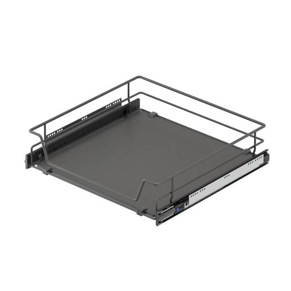 Starax 35cm Ahşap Tablalı Bağımsız Teleskopik Raylı Çekmece Antrasit Renk (S-2307-A) - 2