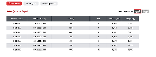 Starax Askılı Çamaşır Sepeti 60 Cm Antrasit (S-8117-A) - 3