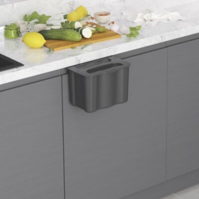 Starax Askılı Çöp Kovası 5Lt. Gri (S-2575-A) - 1