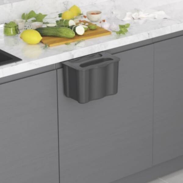 Starax Askılı Çöp Kovası 5Lt. Gri (S-2575-A) - 1