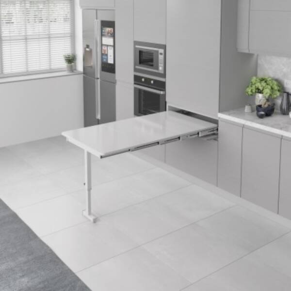 Starax 70cm Ayaklı Katlanır Masa Mekanizması Beyaz Renk (S-2146-W) - 5