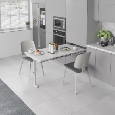 Starax Ayaklı Katlanır Masa Mekanizması 80cm Beyaz (S-2147-W) - Starax