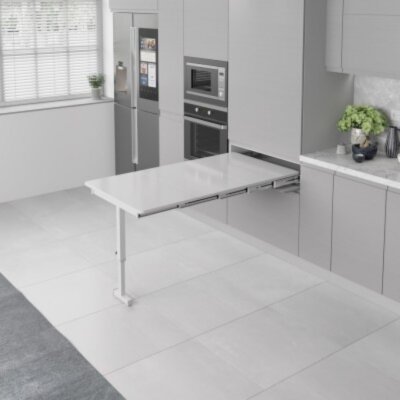 Starax Ayaklı Katlanır Masa Mekanizması 80cm Beyaz (S-2147-W) - 3