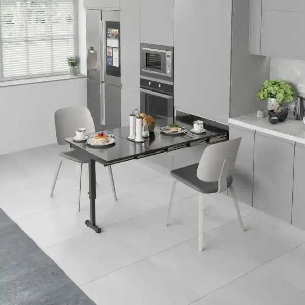 Starax Ayaklı Katlanır Masa Mekanizması 90cm Antrasit Renk (S-2148-A) - 1
