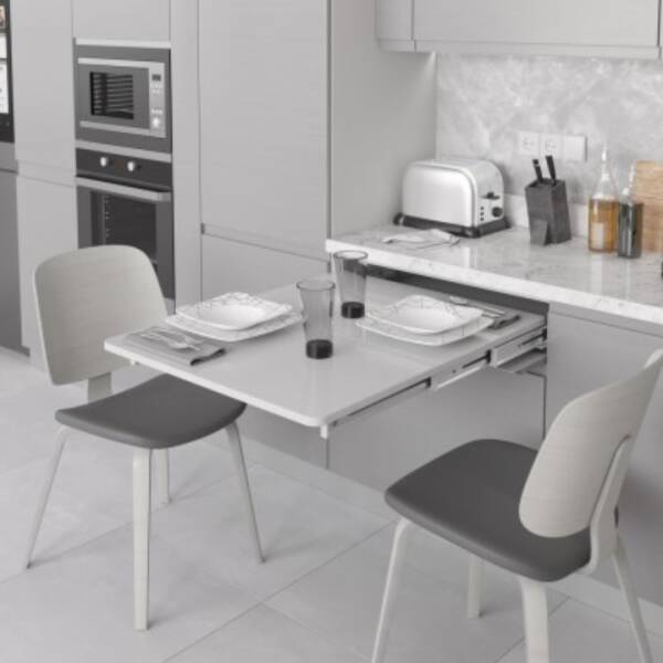 Starax 60cm Katlanır Masa Mekanizması Beyaz Renk (S-2140-W) - 1