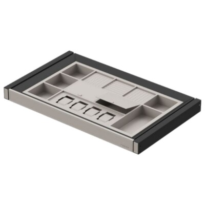 Starax 80cm Leather Touch Gizli Raylı Mücevherlik Antrasit Renk (S-6417-A) - 2