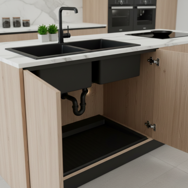 Starax Plastik Eviye Altlığı 80 cm Antrasit (S-2264-A) - 1