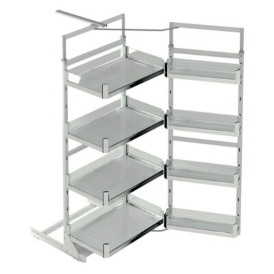 Starax Premium 60cm İkiz Kiler 5 Sepetli Krom Renk (S-1226-P-C) - 2