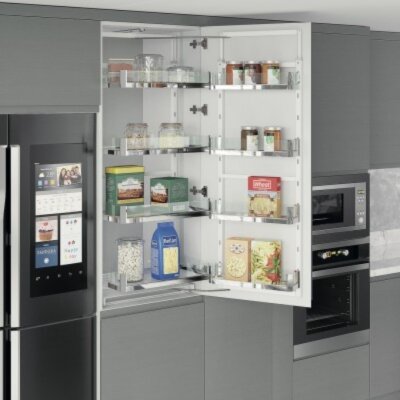 Starax Premium 60cm İkiz Kiler 5 Sepetli Krom Renk (S-1226-P-C) - 1
