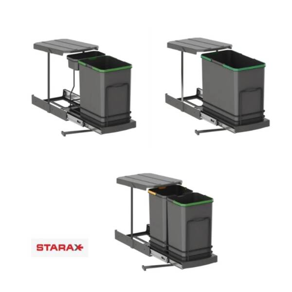Starax Raylı Çöp Kovası Yedek Parça Kapak Bağlantı Elemanı Antrasit (STAR2-A) - 3